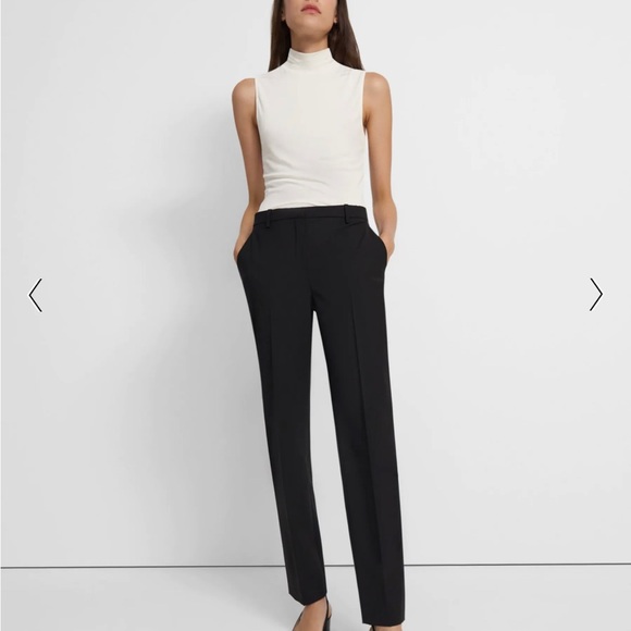 Theory Treeca Full Length Pant in Good Wool - Picture 1 of 6